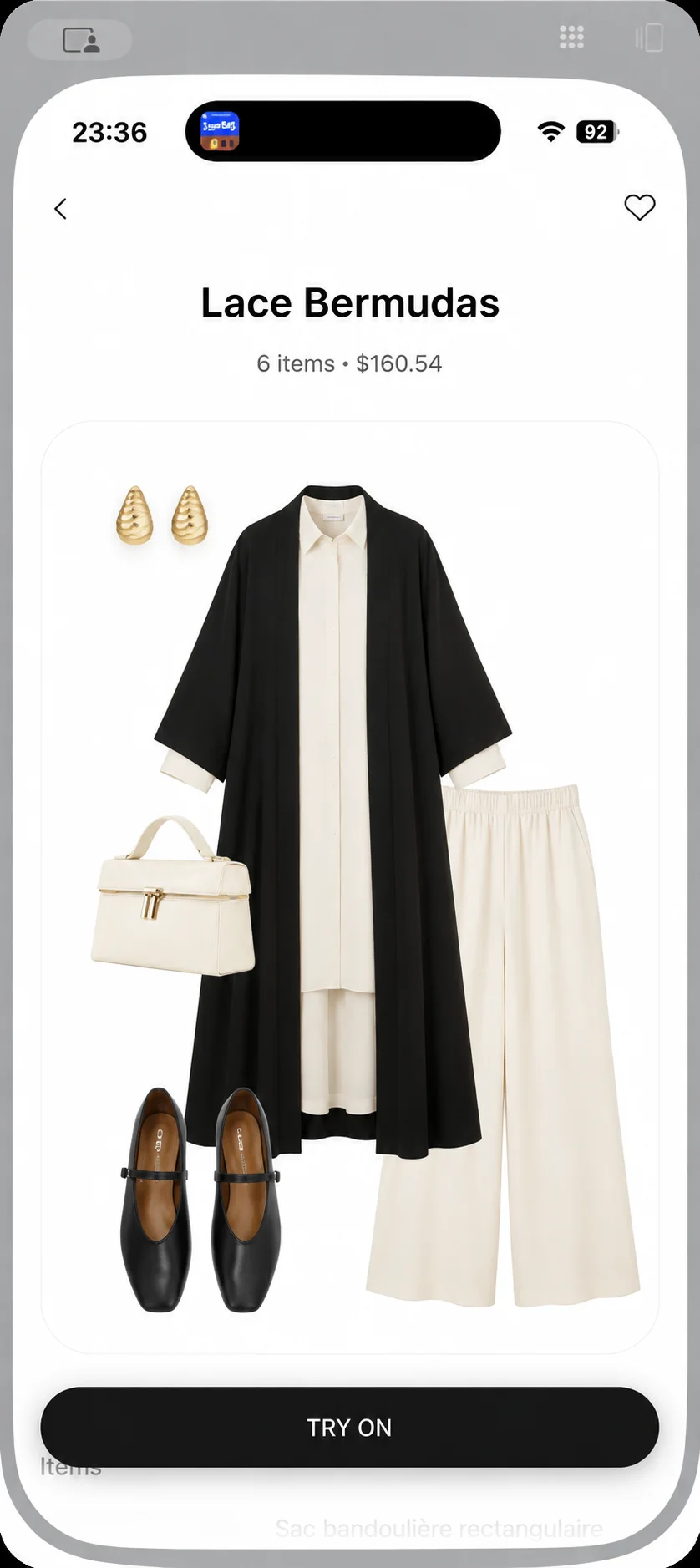 Tara modest outfit detail screen