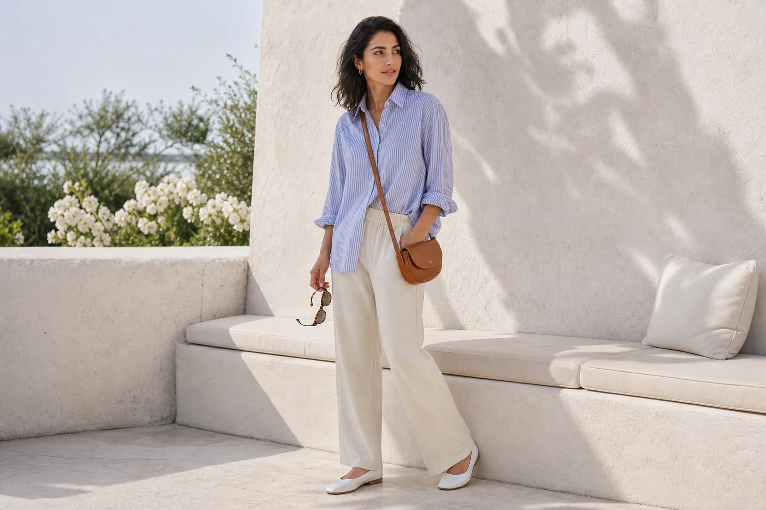 Relaxed modest weekend look
